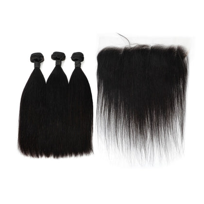 Soul Beauty Hair Extension Straight Hair With Frontal Virgin Brazilian