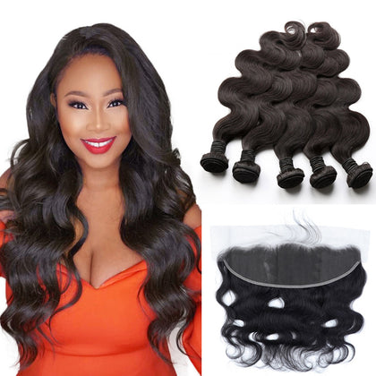 Hair Frontal Body Wave Hair Bundles With 13*4 Lace Frontal Vendors