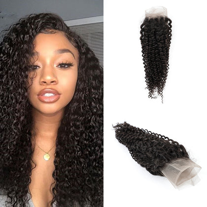 3 bundles linly curly huamna hair with 13*4 frontal