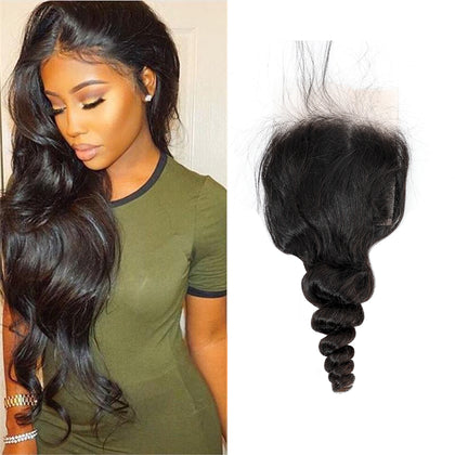 Human Hair Transparent Unprocessed Virgin Loose Lace Frontal