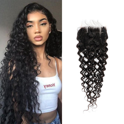 Double Drawn Curly Bundles Top Quality Unprocessed Human Raw Pure Virgin Remy Curly Hair Closure