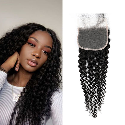 Virgin Kinky Curly Hair Closure Double Drawn ,Hair For Salons,Brazilian Raw Human Hair Bundles