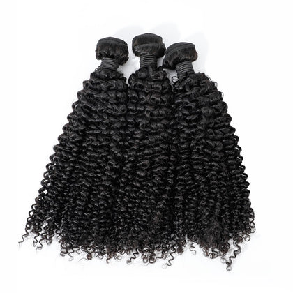 Double Drawn Human Hair Bundles Unprocessed Wet And Wavy Kinky Curly Wave Hair 3 Bundles