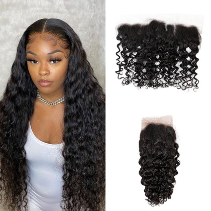 Soulbeauty Wholesale Brazilian Hair Extension Curly Hair Bundles With Lace Frontal