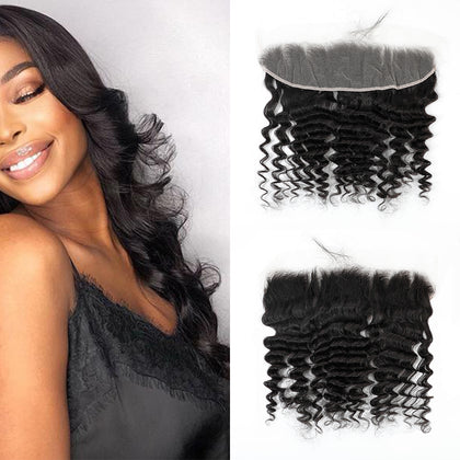 Soulbeauty Good Quality Cuticle Aligned Transparent Invisible Deep Hair Bundles With Lace Frontal