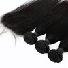 Fast Shipping Hair Extensions Brazilian Straight Human Hair Bundles With Lace Closure