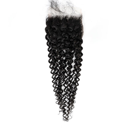 Virgin Kinky Curly Hair Closure Double Drawn ,Hair For Salons,Brazilian Raw Human Hair Bundles