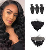 3 bundles 9a grade Virgin brazilian human hair Loose bundles with 13x4 lace Frontal