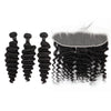 Remy Wholesale Cuticle Aligned Virgin Brazilian Deep Hair Bundles With Frontal