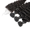 Wholesale Silky Deep Unprocessed Cuticule Virgin Brazilian Hair Bundles With Closure