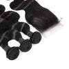 Brazilian Human Hair Bundles With Closure Virgin 3 Body Hair Bundles Weave Bundle With Closure