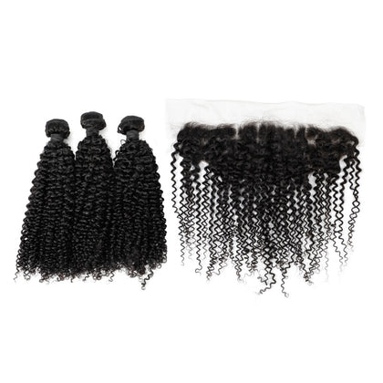 Wholesale Hair Bundles With Frontal,Grade Kinky Curly Virgin Hair Peruvian Hair With Frontal