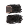 Virgin Brazilian Curly Hair Closure Human Hair Bundles Weave Bundles With Closure