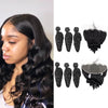 Wholesale Virgin Loose Hair Bundles With Lace Frontal Cuticle Aligned Mink Brazilian Hair Lace Frontal