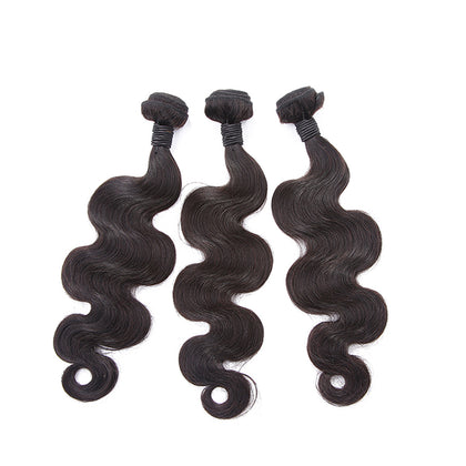 3 Body Bundles With Closure Weave Hair Extension Human Hair Bundle