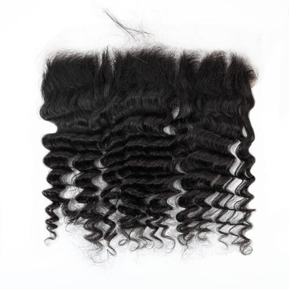 Soulbeauty Good Quality Cuticle Aligned Transparent Invisible Deep Hair Bundles With Lace Frontal