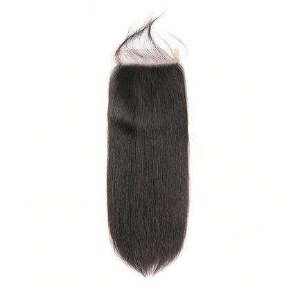 Soulbeauty Virgin Human Hair Extension Cuticle Aligned Straight Double Drawn Natural Hair With Closure